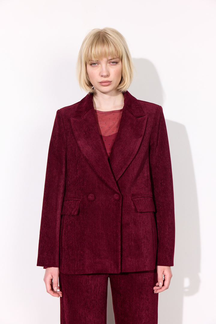 HUNKØN Petra Blazer Jakker Burgundy