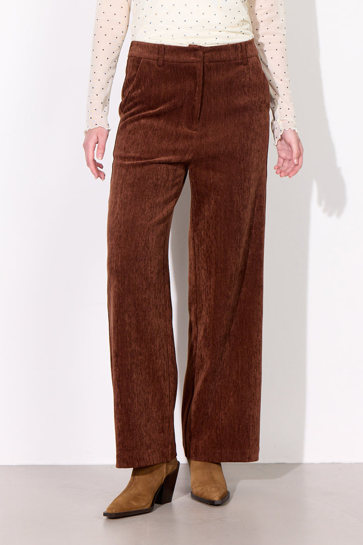 HUNKØN Petra Trousers Bukser Brown