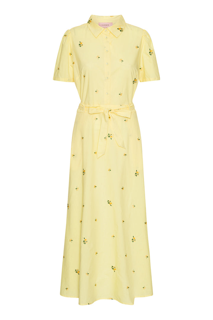 HUNKØN Presley Dress Kjoler Yellow Floral