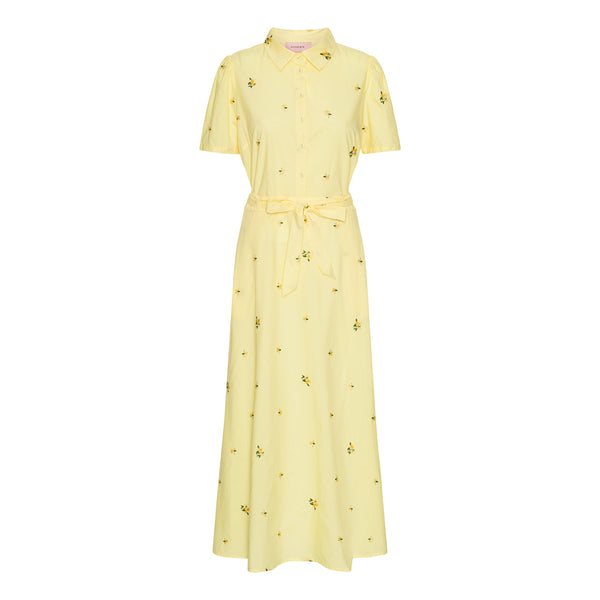 HUNKØN Presley Dress Kjoler Yellow Floral