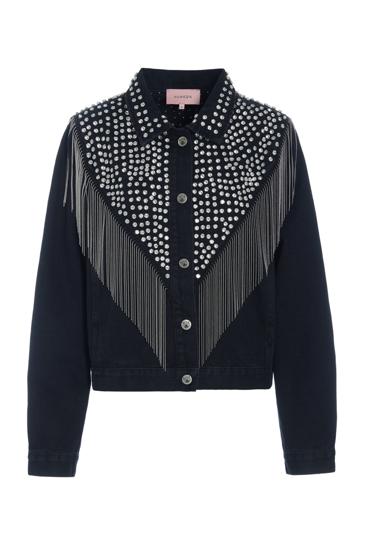 HUNKØN Priya Gem Jacket Jakker Black Denim