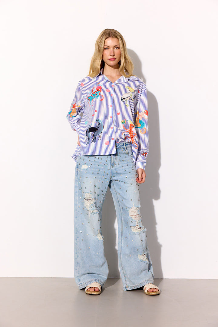 HUNKØN Priya Gem Jeans Bukser Light Denim