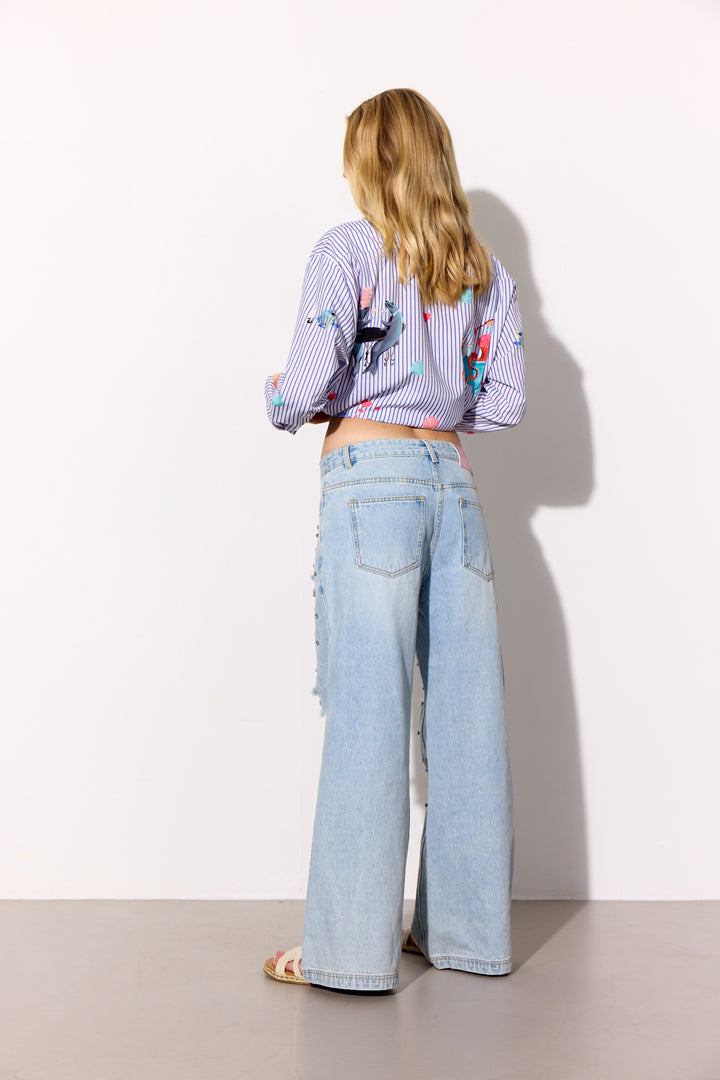 HUNKØN Priya Gem Jeans Bukser Light Denim