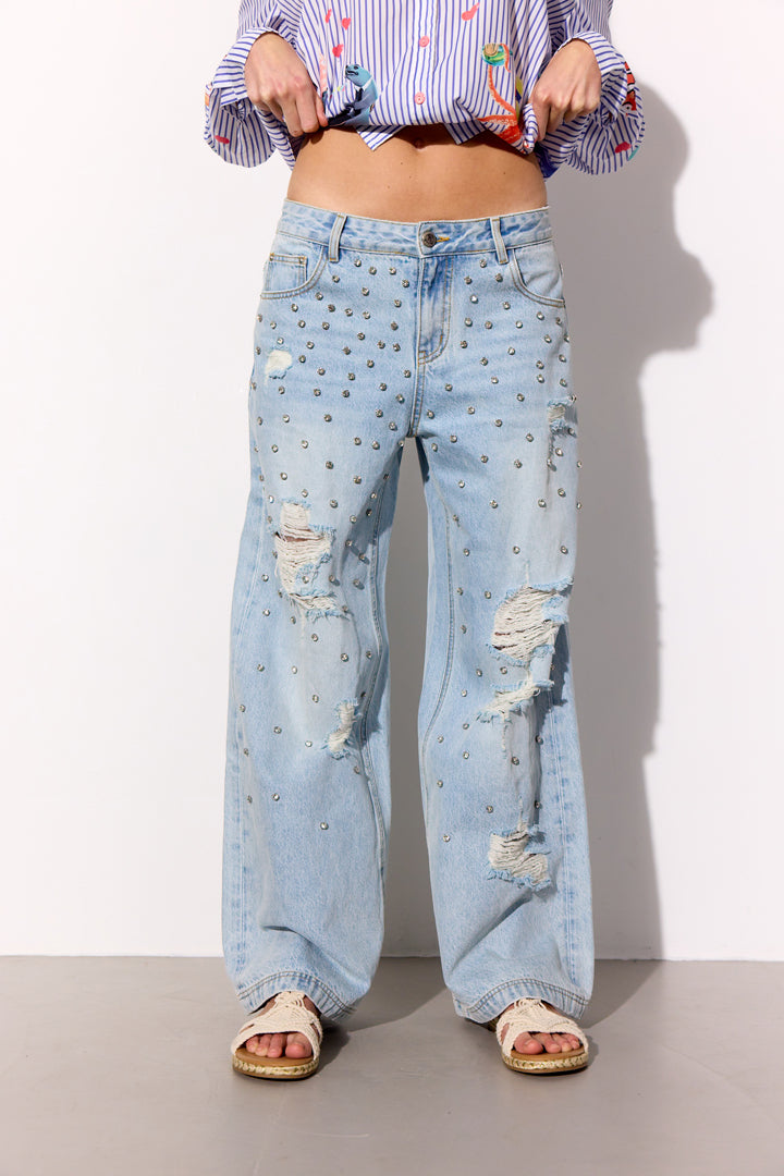 HUNKØN Priya Gem Jeans Bukser Light Denim