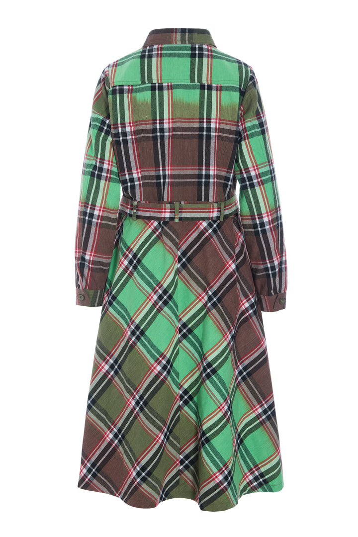 HUNKØN Ramone Dress Kjoler Green Tartan