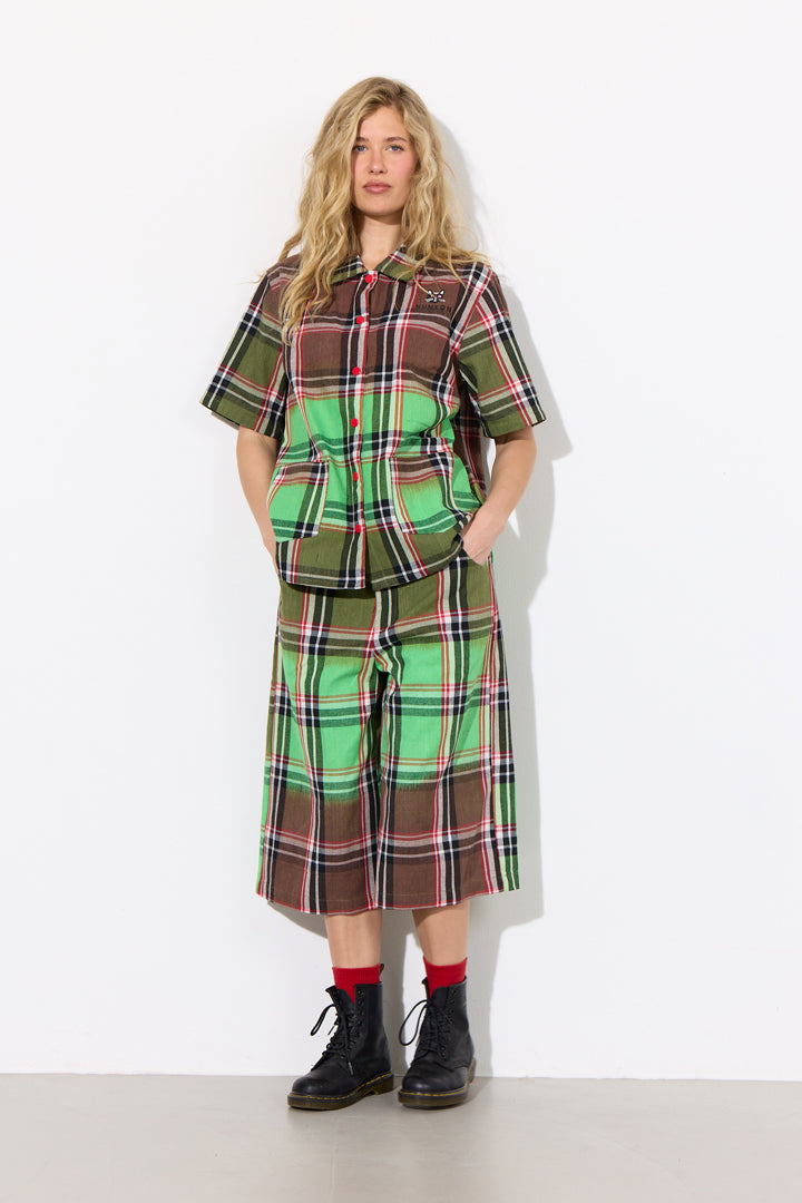 HUNKØN Ramone Shirt Skjorter Green Tartan