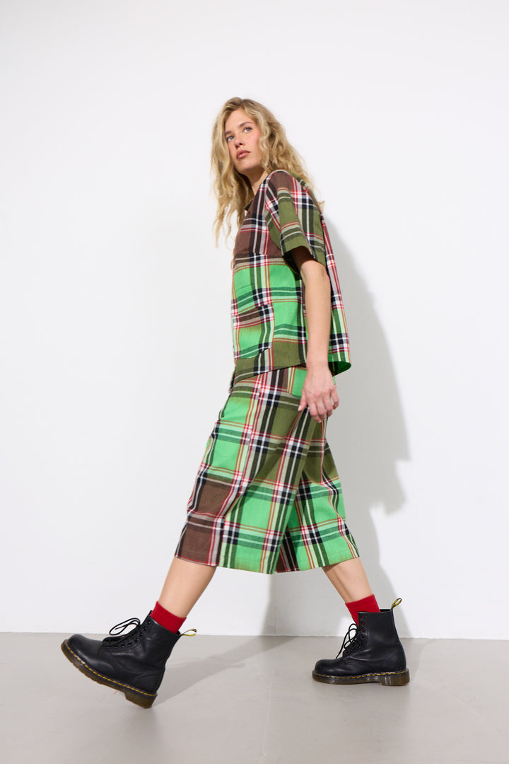 HUNKØN Ramone Shirt Skjorter Green Tartan