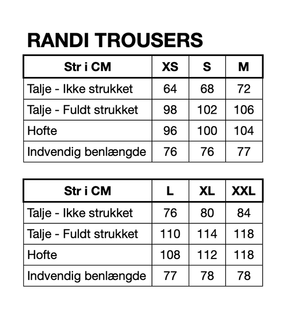 HUNKØN Randi Trousers Bukser Green Striped