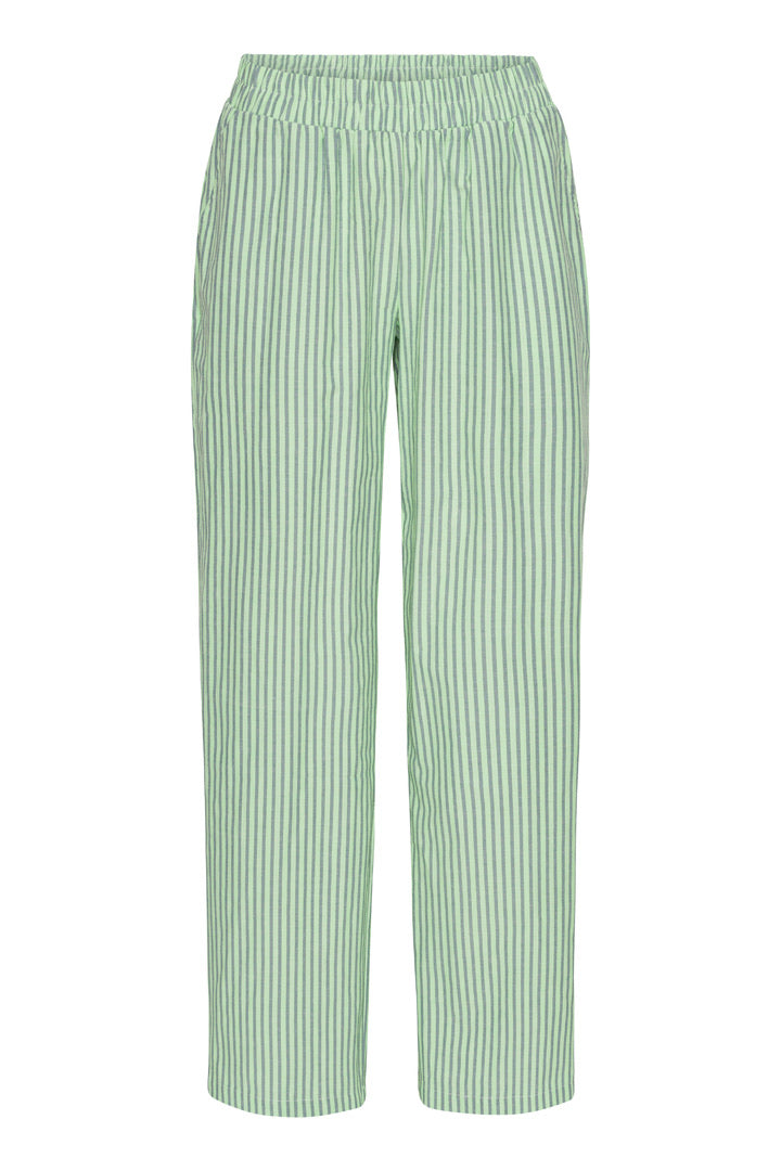 HUNKØN Randi Trousers Bukser Green Striped