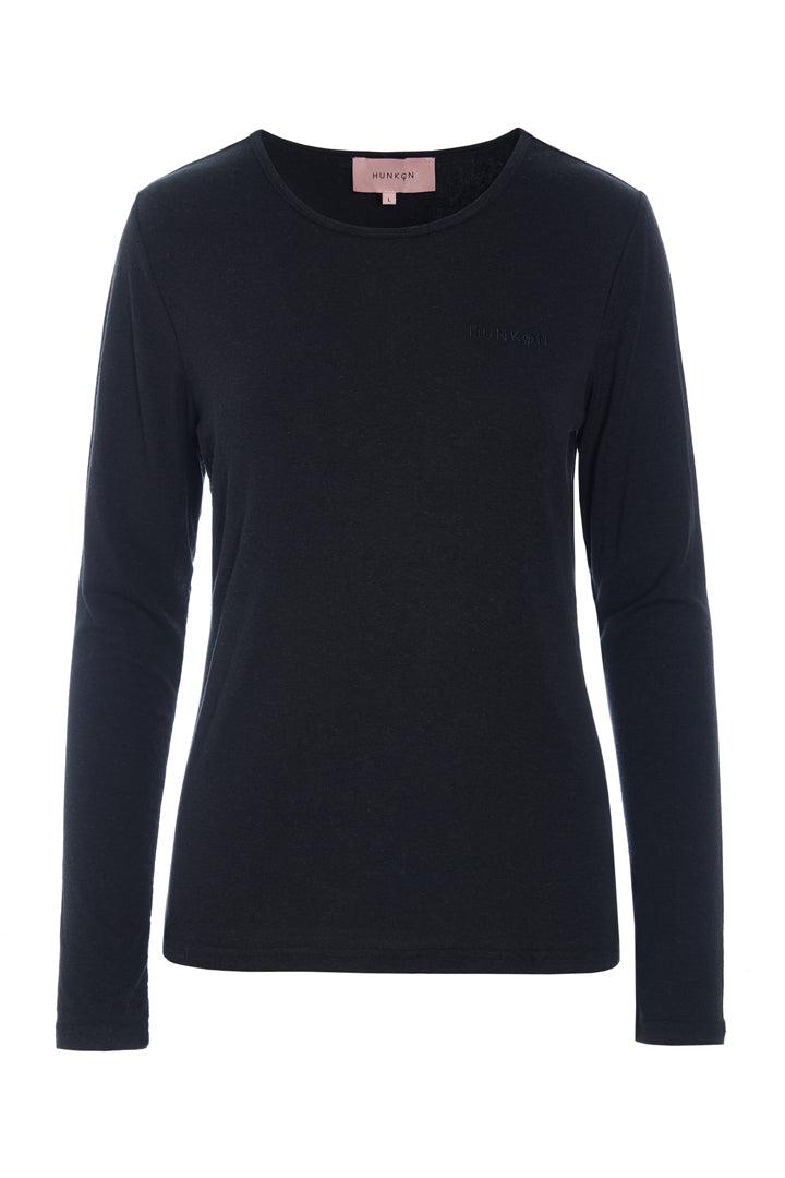 HUNKØN Rebekka Blouse Bluser Black