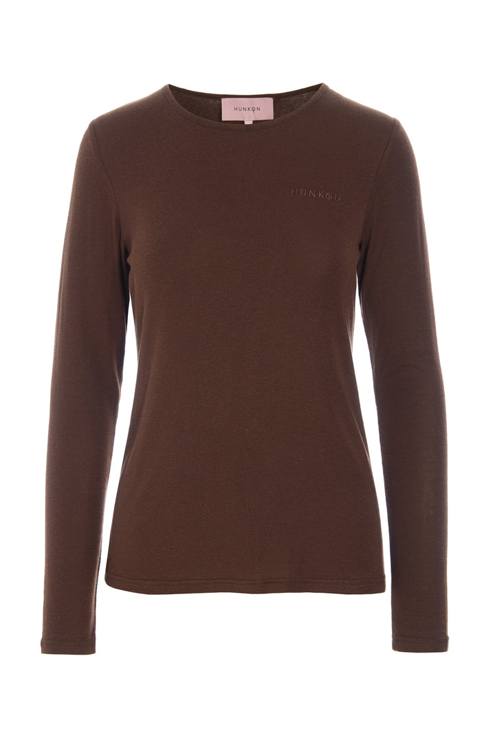 HUNKØN Rebekka Blouse Bluser Brown