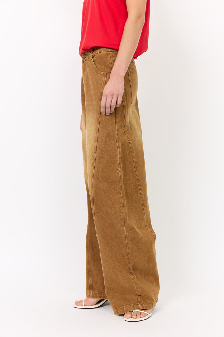 HUNKØN Renata Barrel Jeans Bukser Brown