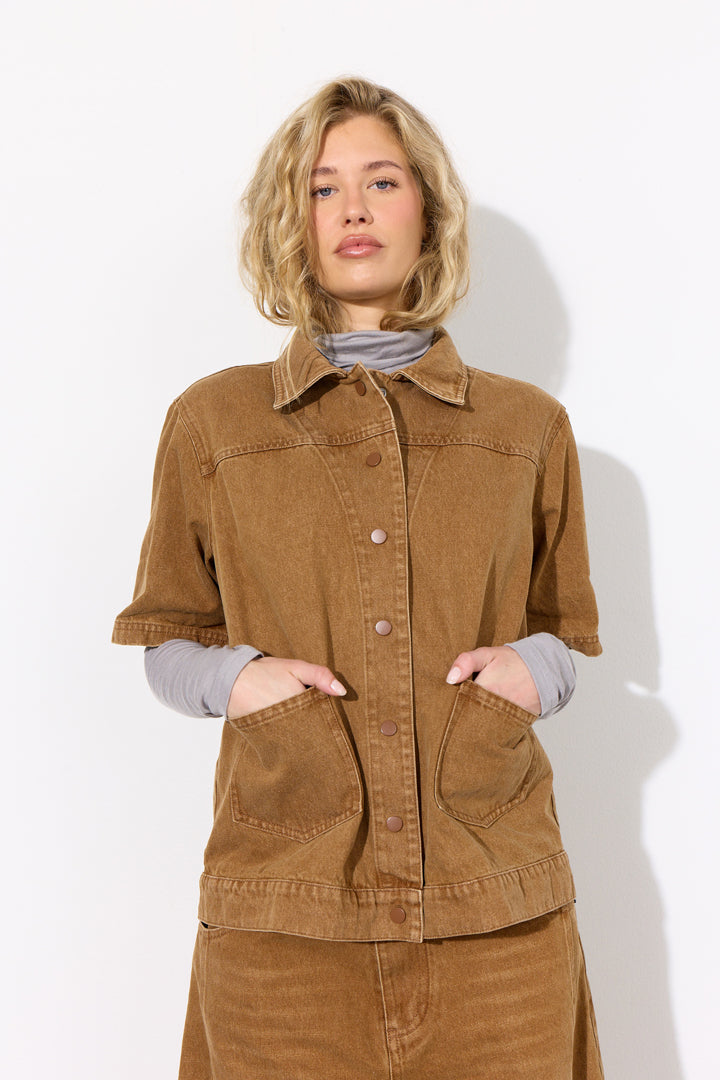 HUNKØN Renata Shirt Skjorter Brown