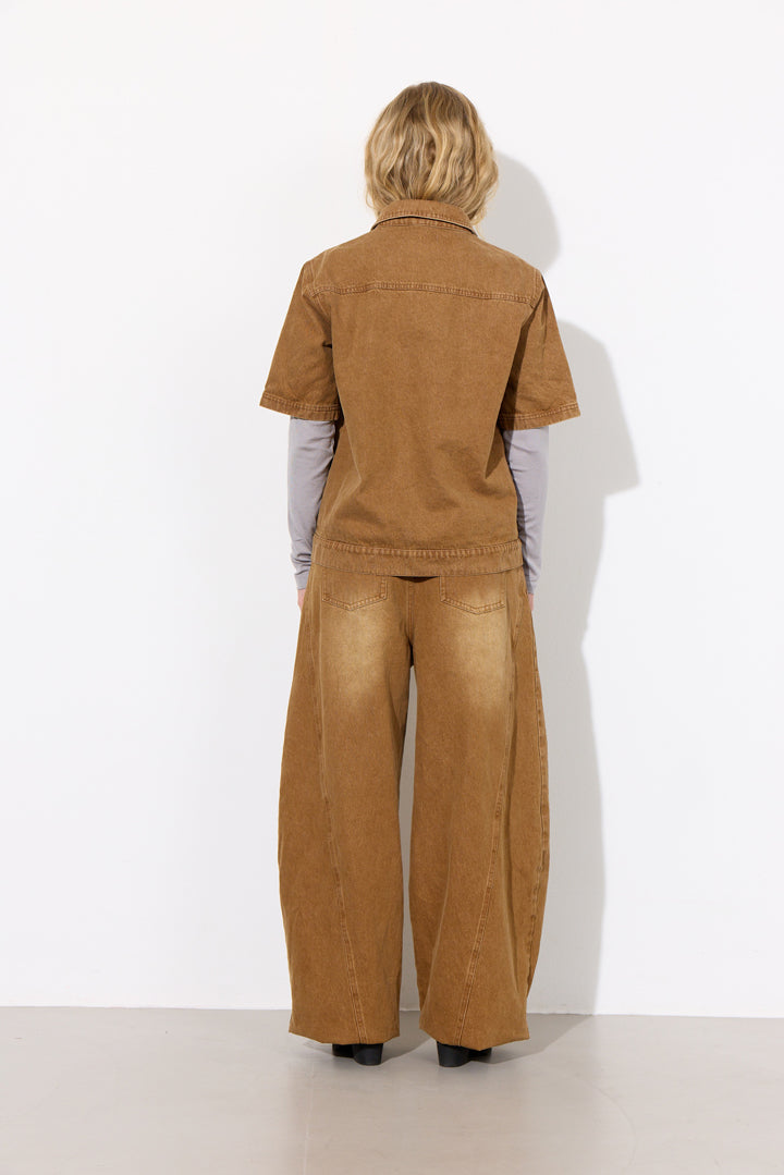 HUNKØN Renata Shirt Skjorter Brown