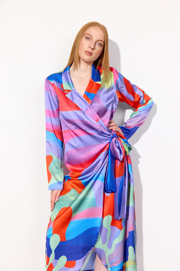 HUNKØN Rio Wrap Dress Kjoler Under the Sea Art Print