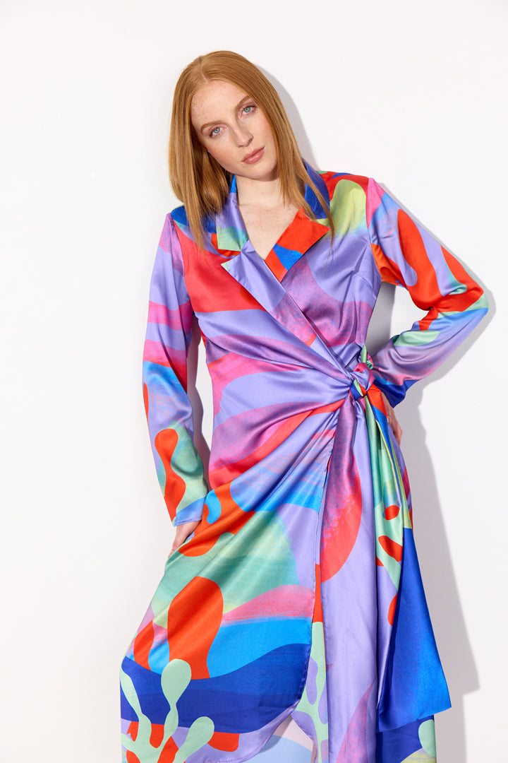 HUNKØN Rio Wrap Dress Kjoler Under the Sea Art Print