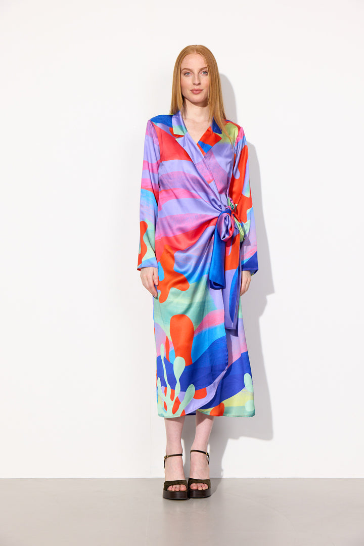 HUNKØN Rio Wrap Dress Kjoler Under the Sea Art Print