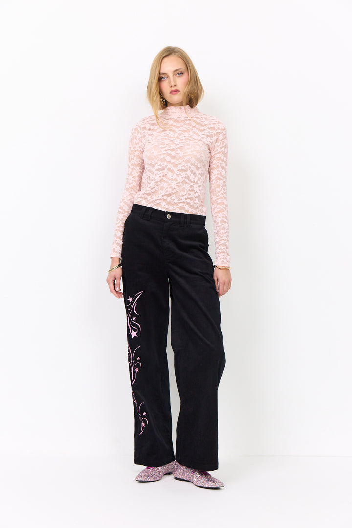 HUNKØN Rita Lace Blouse Bluser Dusty Rose