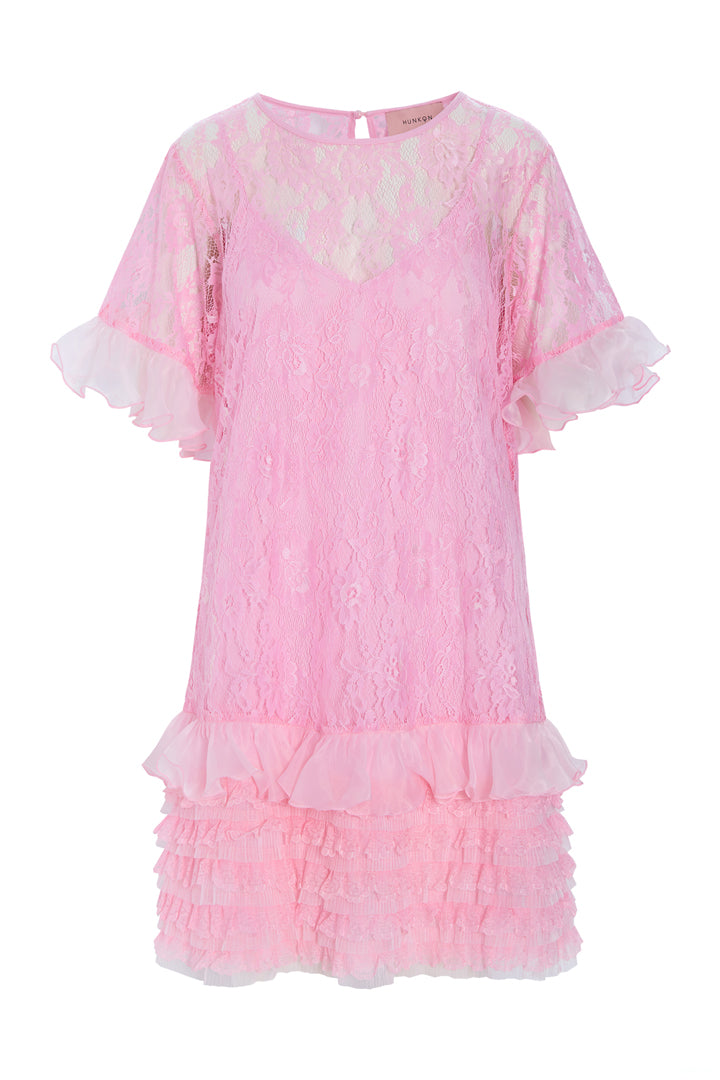 HUNKØN Rosanne Dress Kjoler Pink