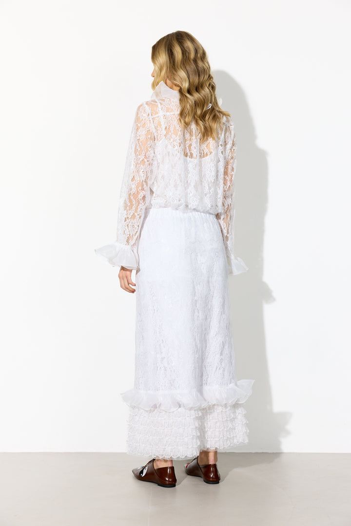 HUNKØN Rosanne skirt Nederdele White