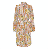 HUNKØN Sadie shirtdress | Farverig Kjole med Dusty floral print