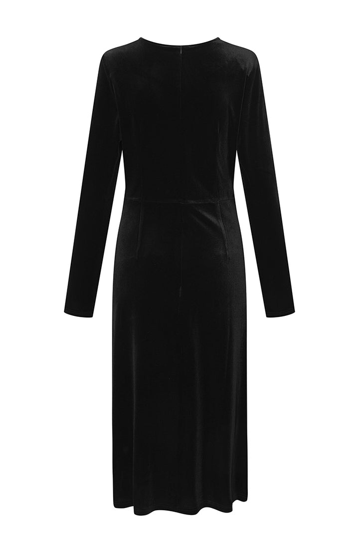 HUNKØN Saga velour dress Kjoler Black