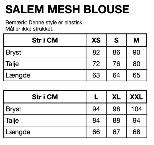 HUNKØN Salem Mesh Blouse Bluser Black