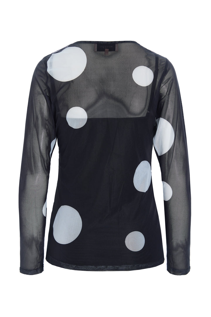 HUNKØN Salem Mesh Blouse Bluser Black