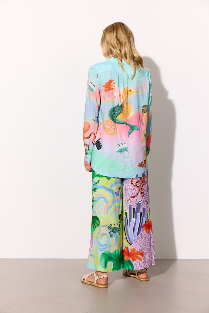 HUNKØN Sandy Shirt Skjorter Ocean Life Art Print