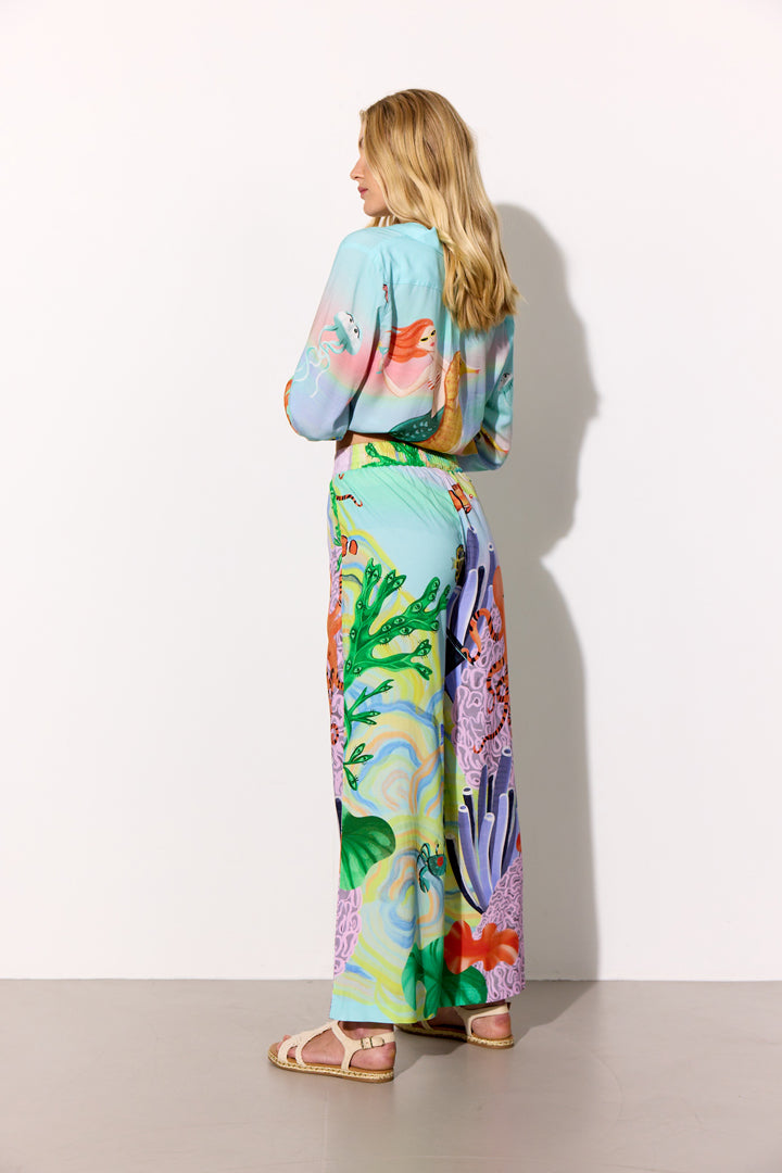 HUNKØN Sandy Trousers Bukser Ocean Life Art Print