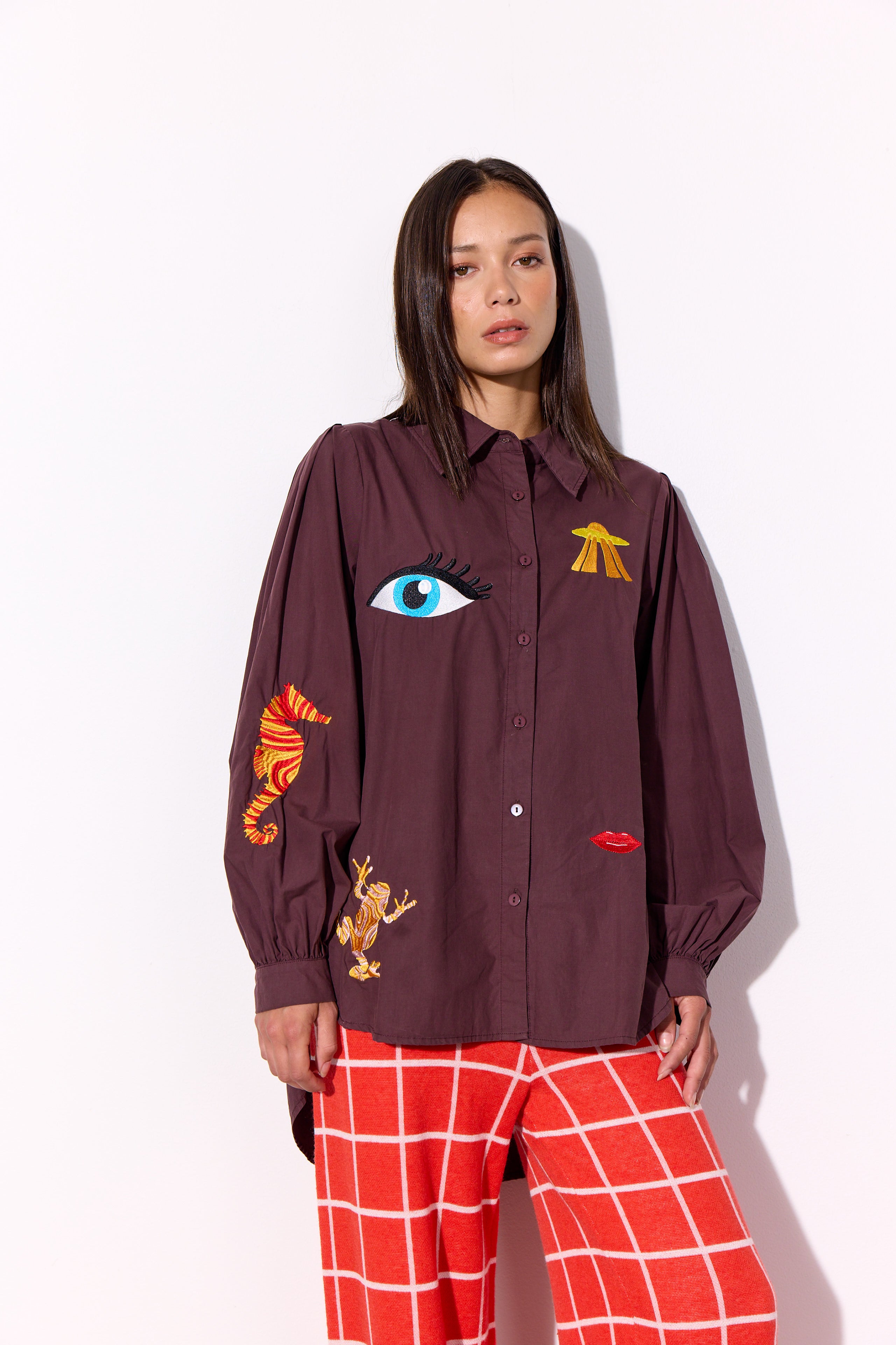 HUNKØN Sasha Shirt Skjorter Brown