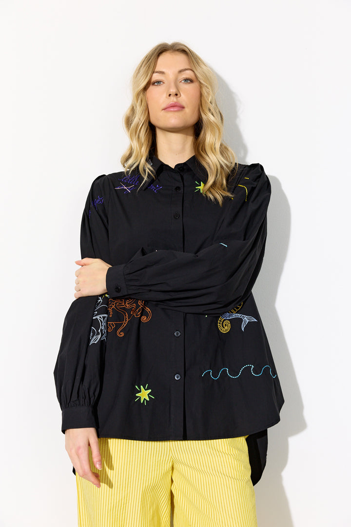 HUNKØN Sasha Shirt Skjorter Black