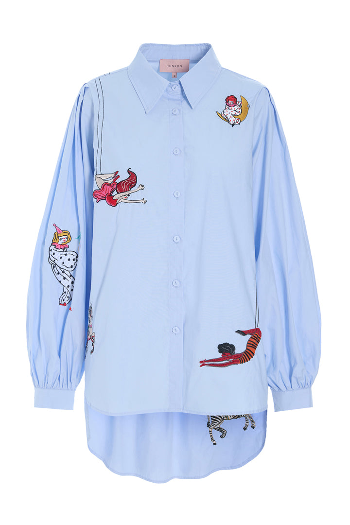 HUNKØN Sasha Shirt Skjorter Light Blue