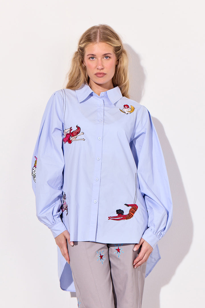 HUNKØN Sasha Shirt Skjorter Light Blue