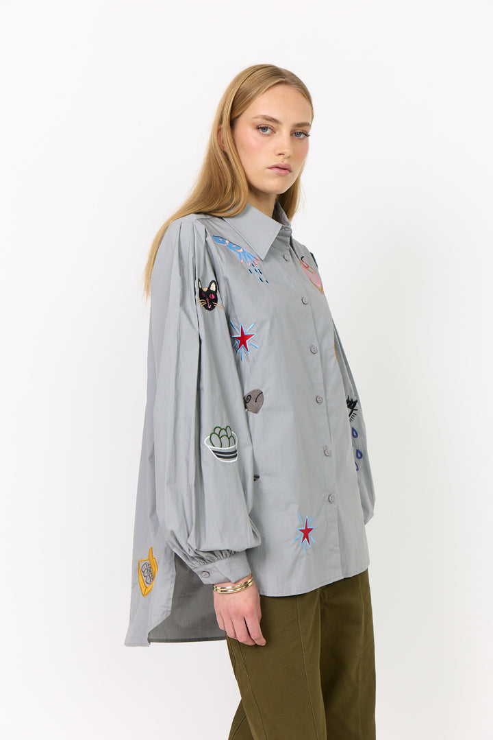 HUNKØN Sasha Shirt Skjorter Grey