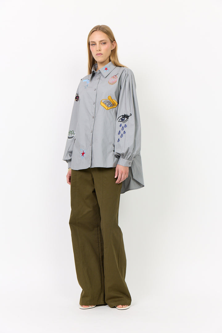 HUNKØN Sasha Shirt Skjorter Grey