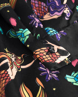 HUNKØN Selena Shirt Skjorter Black Mermaid Art Print