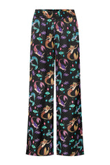 HUNKØN Selena Trousers Bukser Black Mermaid Art Print