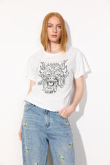 HUNKØN Shadow dragon T-shirt T-shirts White