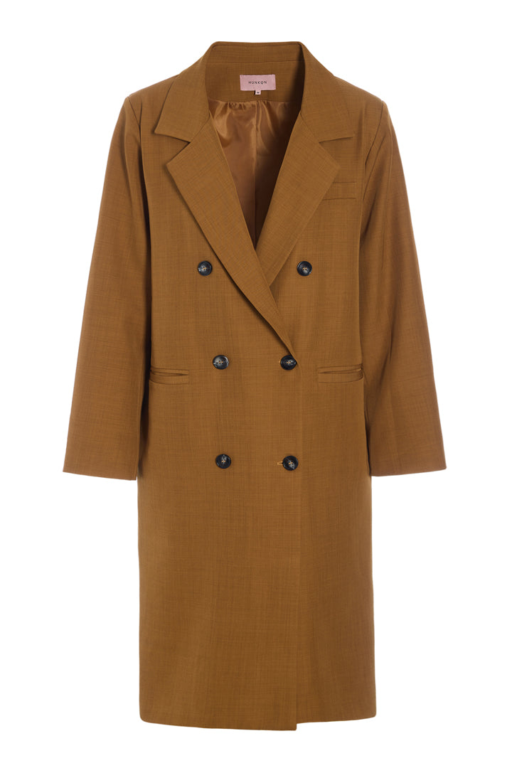 HUNKØN Sia Coat Frakker Brown