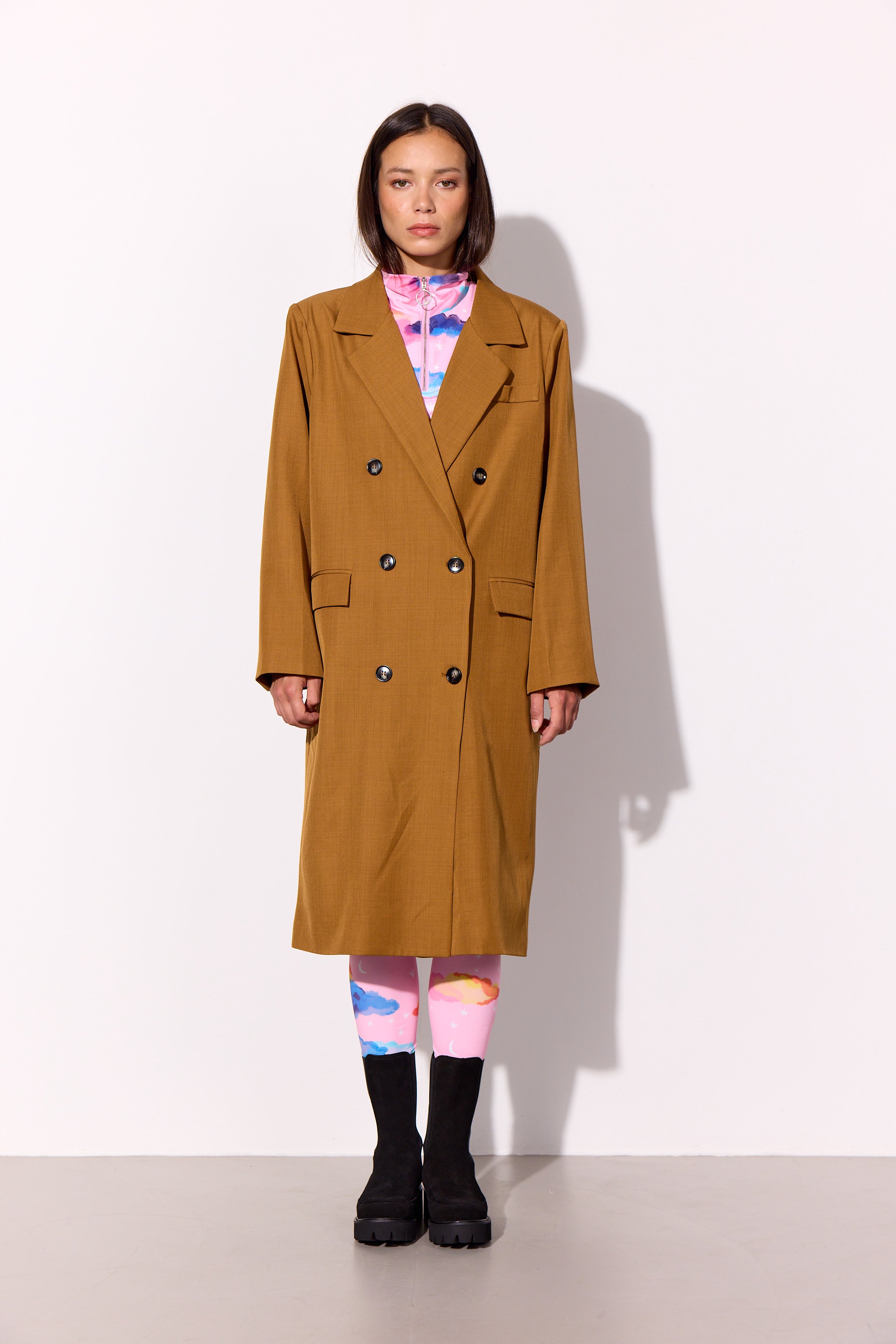HUNKØN Sia Coat Frakker Brown