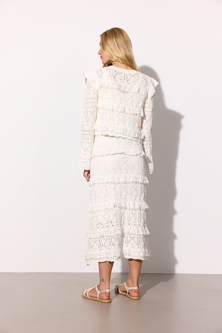 HUNKØN Sienna Knit Cardigan Cardigans Vanilla