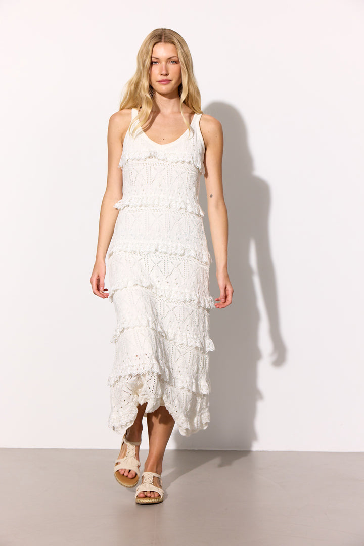 HUNKØN Sienna Knit Dress Kjoler Vanilla