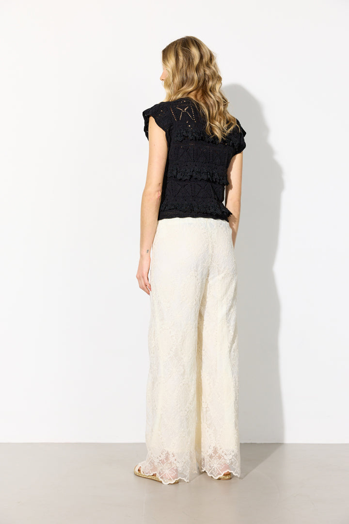 HUNKØN Sienna Knit Top Toppe Black