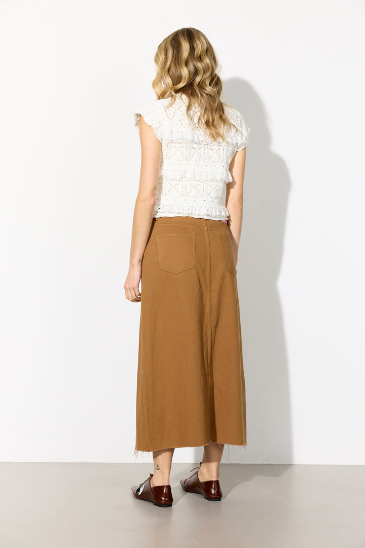 HUNKØN Sienna Knit Top Toppe Vanilla