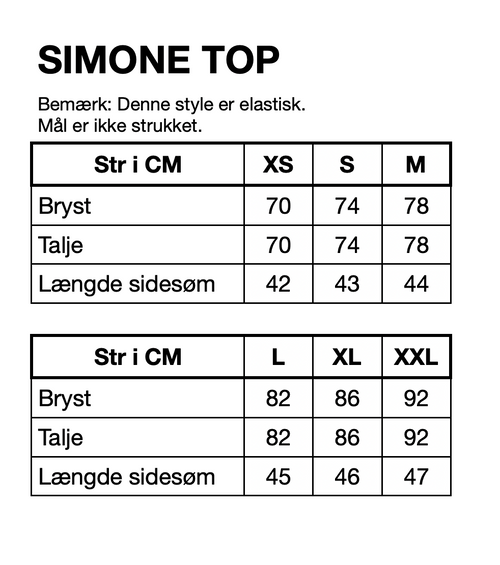 HUNKØN Simone Top Toppe Blue