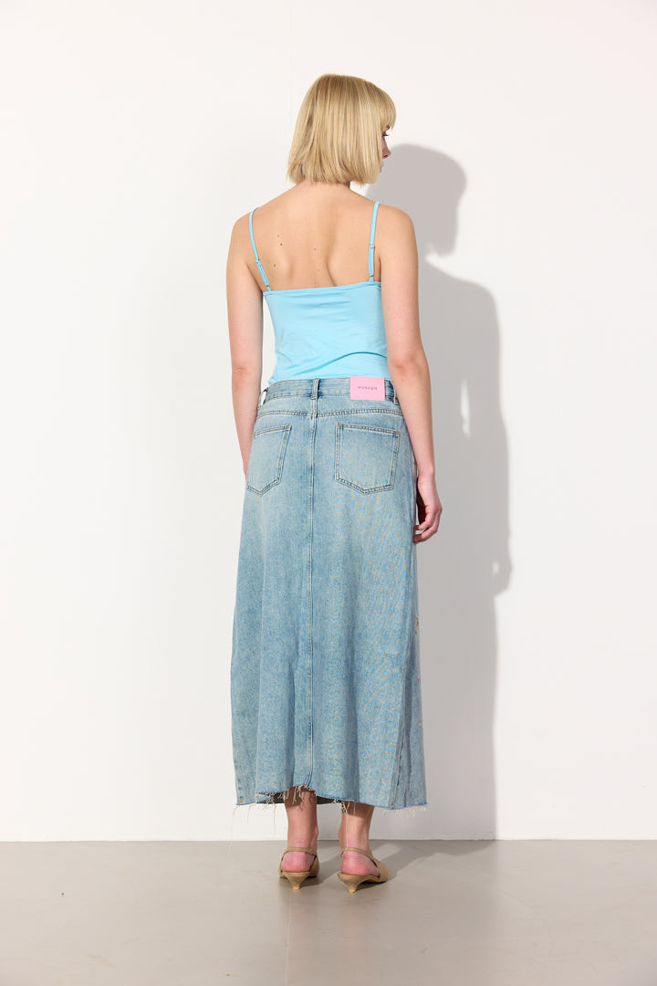 HUNKØN Simone Top Toppe Blue