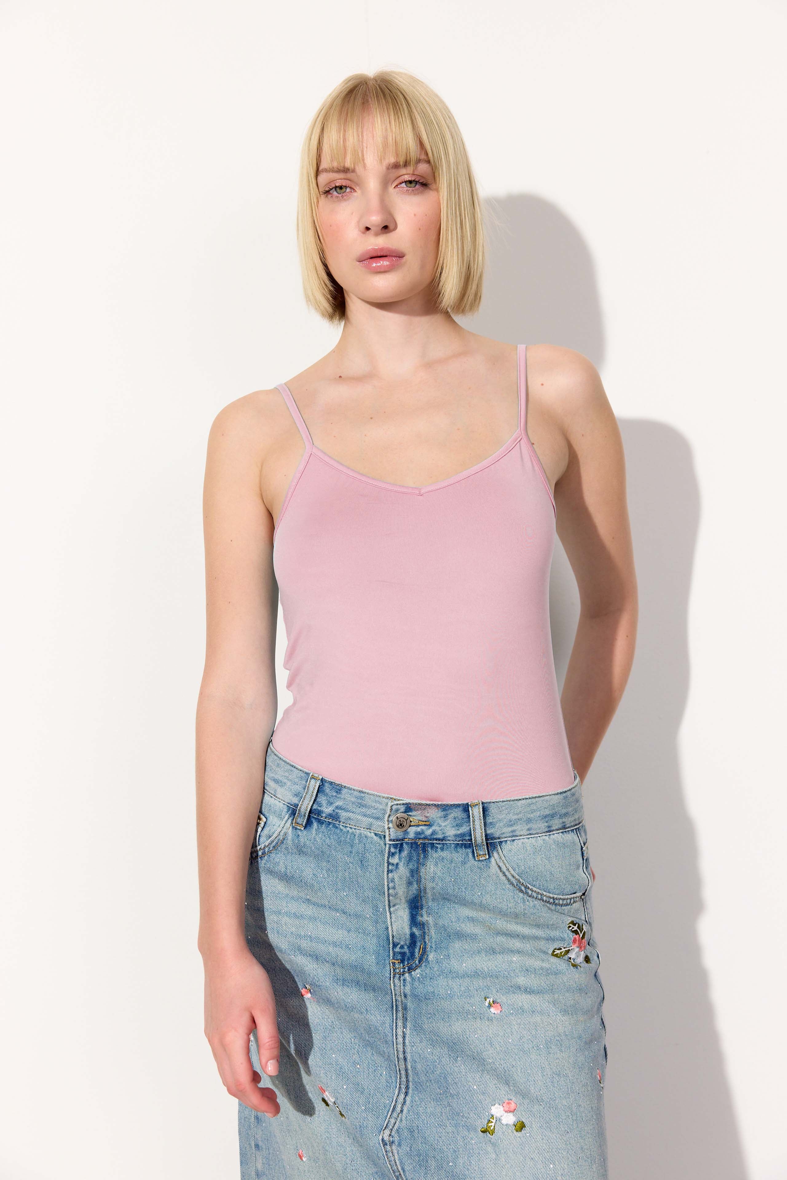 HUNKØN Simone Top Toppe Light Pink