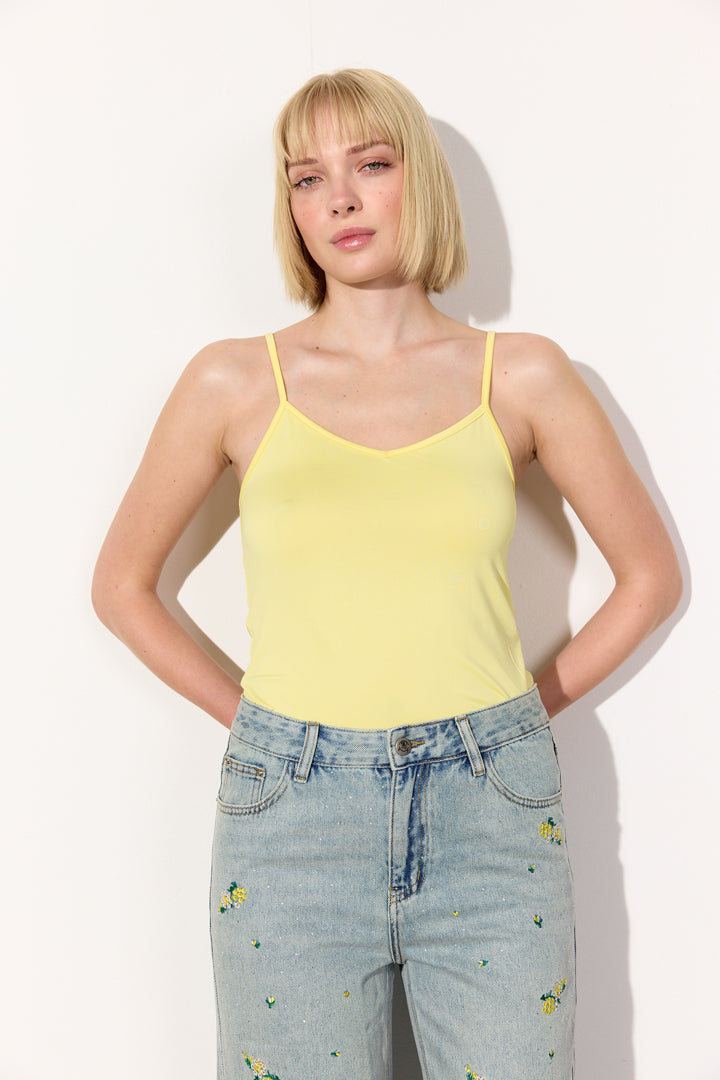 HUNKØN Simone Top Toppe Yellow