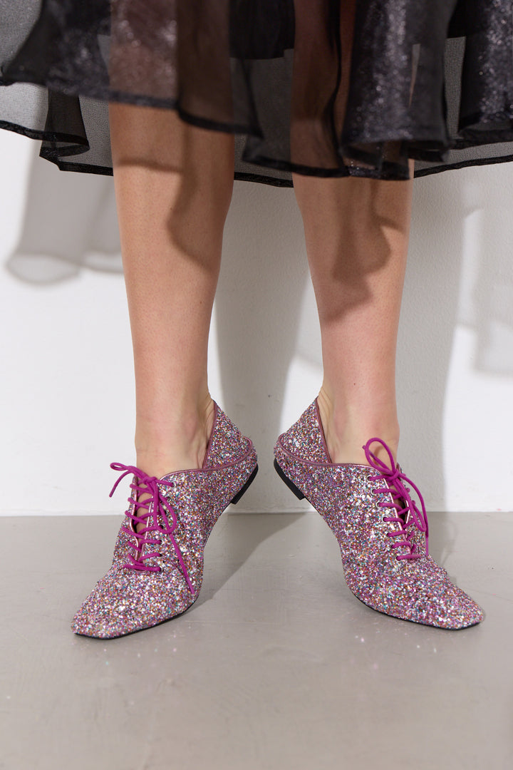 HUNKØN Solvej Shoes Accessories Plum Glitter